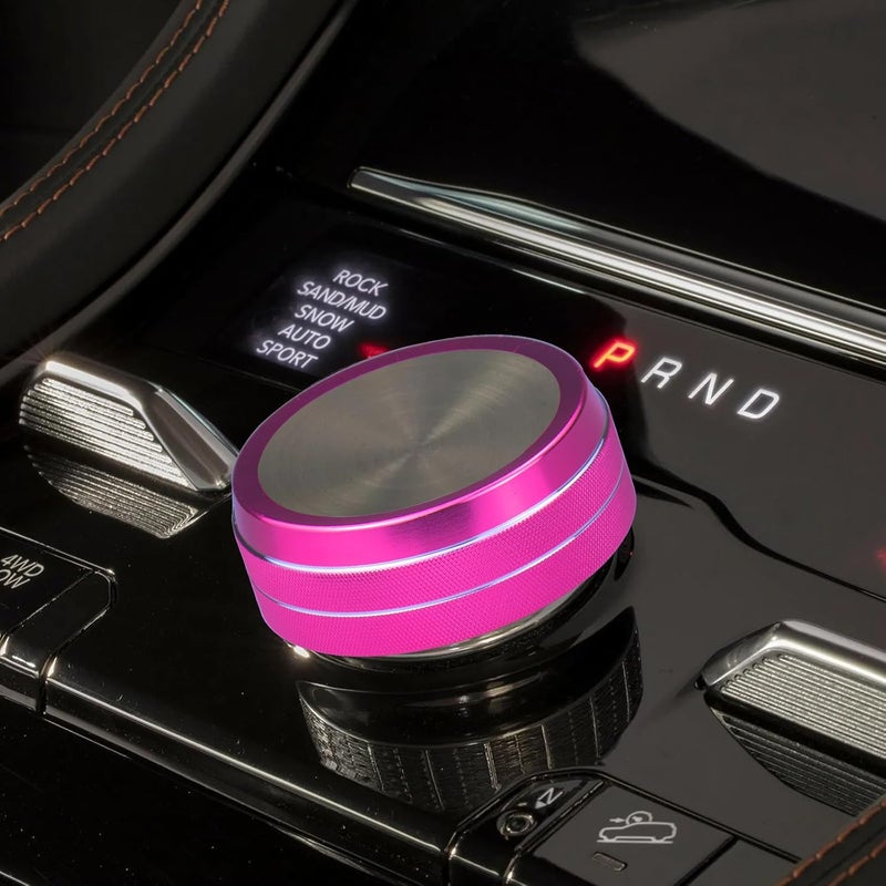 HDUFC for Jeep 2022-2025 Grand Cherokee/Grand Cherokee 4xe/Grand Cherokee L car Interior 6-Piece Set, Shift Switch, air Conditioning Adjustment, Headlight Switch knob, Start Button Cover/Ring (Pink) - Image 5